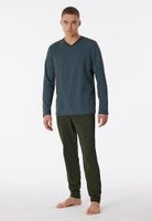 Schiesser Schiesser Pyjama Long petrol 180258 52/L