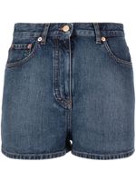 Valentino Garavani short VGOLD en jean - Bleu