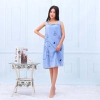 Badhanddoeken Fashion Lady wearable snel drogen Magic Bad handdoek strand Spa badjassen Bad rok (blauw)