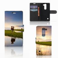 LG Spirit Telefoonhoesje met Pasjes Koe - thumbnail