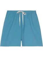 Gucci x Freya Hartas bee-embroidered canvas shorts - Bleu - thumbnail