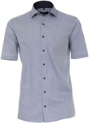 Casa Moda Heren Overhemd Blauw Oxford Korte Mouwen Comfort Fit