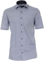 Casa Moda Heren Overhemd Blauw Oxford Korte Mouwen Comfort Fit - thumbnail