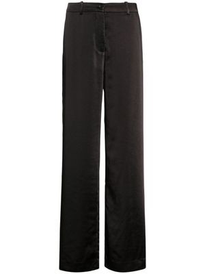 P.A.R.O.S.H. pantalon droit à fini satiné - Noir
