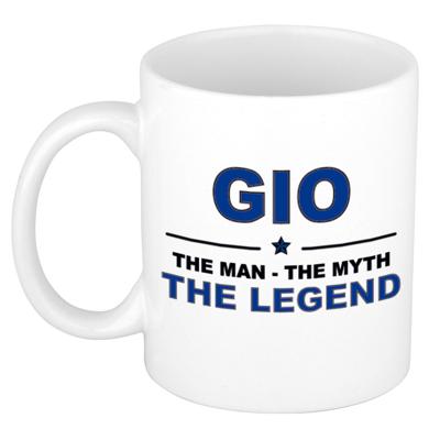 Gio cadeau mok - man myth legend - naam koffiemok - 300 ml - collega - vaderdag