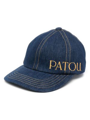 Patou casquette en jean à logo brodé - Bleu