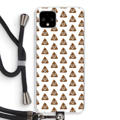 Poop emoji: Pixel 4 XL Transparant Hoesje met koord