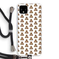Poop emoji: Pixel 4 XL Transparant Hoesje met koord