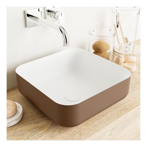 Waskom Mondiaz Binx | 36x13x36 cm | Solid Surface | Vrijstaand | Vierkant | Rust