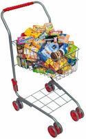 Metalen winkelwagen met 40 miniaturen