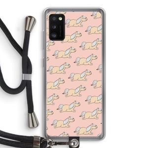 Ponys: Samsung Galaxy A41 Transparant Hoesje met koord