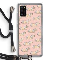 Ponys: Samsung Galaxy A41 Transparant Hoesje met koord