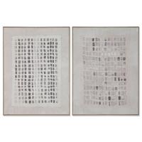 Schilderij Home ESPRIT Wit Beige Modern Scandinavisch 90 x 4 x 120 cm (2 Stuks)