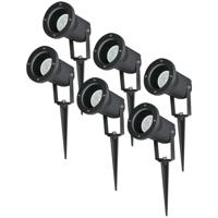 Set van 6 LED prikspots - Dimbaar - Kantelbaar - 4000K neutraal wit - 4 Watt 345 Lumen - IP65 - Waterdicht - Zwart - Tuinspot - tuinverlichting - padverlichting