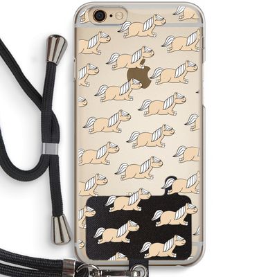 Ponys: iPhone 6 / 6S Transparant Hoesje met koord