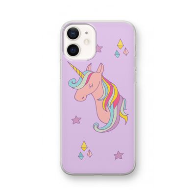 Roze eenhoorn: iPhone 12 Transparant Hoesje