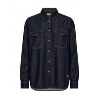 Mos Mosh - Blauw | Dames | Blouse | Blauw | S | regular | Kamst mode