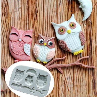 Uil fondant schimmel cake decoratie DIY droge Pais chocolade siliconen mal