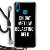 Belastinggeld - Zwart: Huawei P20 Lite Transparant Hoesje met koord