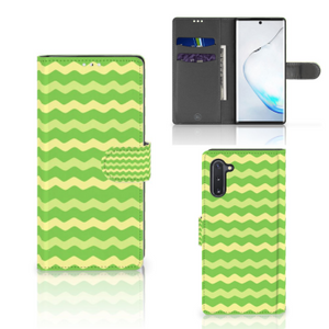 Samsung Galaxy Note 10 Telefoon Hoesje Waves Green