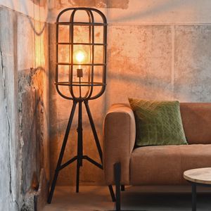 LABEL51 Vloerlamp 'Twine', Metaal, 145cm, kleur Zwart