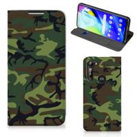 Motorola Moto G8 Power | Hoesje met Magneet | Army Dark