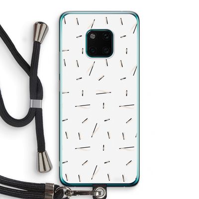 Hipster stripes: Huawei Mate 20 Pro Transparant Hoesje met koord