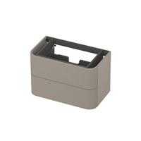 INK - Afgeronde Onderkast Gelakt 2 Laden Softclose met Gefreesd Front Tbv Grepen - 800x450x520 Mm - Mat Creme Cotton