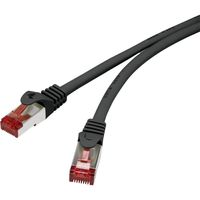 Renkforce RF-4979742 RJ45 Netwerkkabel, patchkabel CAT 6 S/FTP 3.00 m Zwart Snagless, Vergulde steekcontacten, Vlambestendig 1 stuk(s)