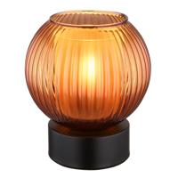 Globo TafellampZumba oranje glas Ø 15cm - 15638TB