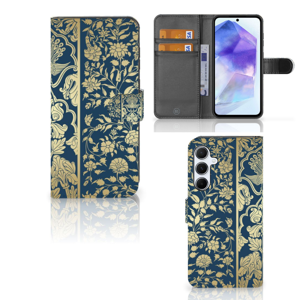 Samsung Galaxy A55 Hoesje Beige Flowers