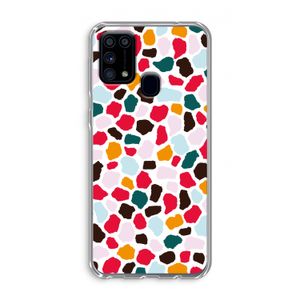 Colored Giraffe: Samsung Galaxy M31 Transparant Hoesje
