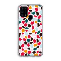 Colored Giraffe: Samsung Galaxy M31 Transparant Hoesje