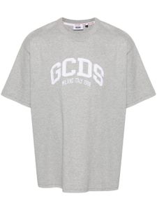 GCDS t-shirt en coton à patch logo - Gris