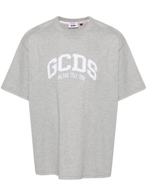 GCDS t-shirt en coton à patch logo - Gris