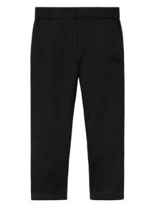 Burberry Kids pantalon en coton à logo EKD - Noir