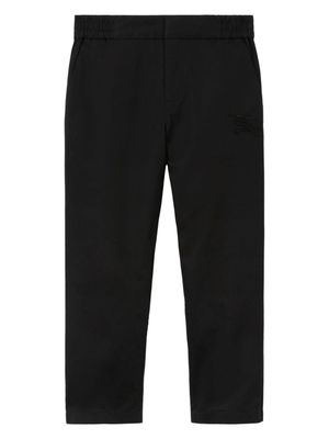 Burberry Kids pantalon en coton à logo EKD - Noir