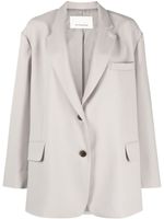 The Frankie Shop blazer oversize Bea à simple boutonnage - Gris