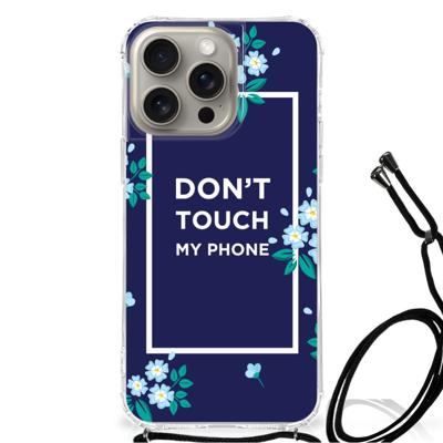 iPhone 15 Pro Max Anti Shock Case Flowers Blue DTMP