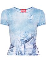 Diesel t-shirt à imprimé abstrait - Bleu