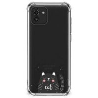 Samsung Galaxy A03 Stevig Bumper Hoesje Cat Good Day - thumbnail