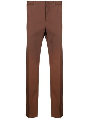 Valentino Garavani pantalon de costume à coupe droite - Marron