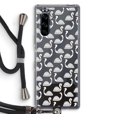 Zwanen: Sony Xperia 5 Transparant Hoesje met koord