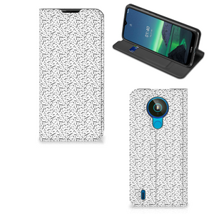 Nokia 1.4 Hoesje met Magneet Stripes Dots