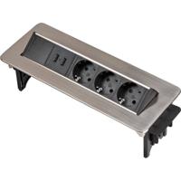 Brennenstuhl 1396200113 Bureaustekkerdoos 3-voudig Zilver 1 stuk(s)