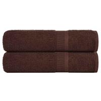 VidaXL Douchehanddoeken 2 st 70x140 cm 360 g/m² 100% katoen bruin