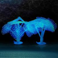 Aquarium artikelen decoratie silicone simulatie fluorescerende sucker kwallen grootte: 10 * 10 * 9cm (groen)