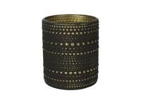 Theelichth rond Nelle M zwart/goud