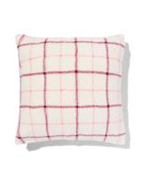 HEMA Kussenhoes Voor Warmtekussen 50x50 Fleece Ruit Naturel-roze (multi)