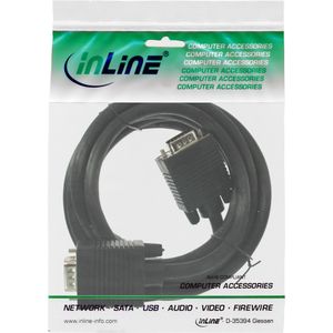 InLine 17719B VGA kabel 2 m VGA (D-Sub) Zwart